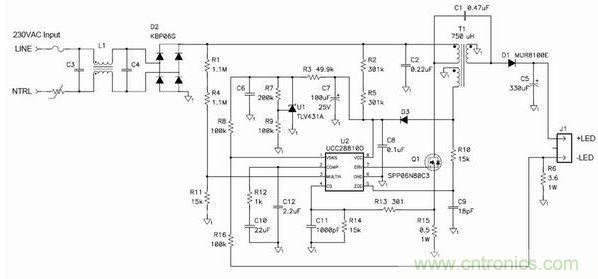 轉移模式SEPIC發(fā)揮了簡單LED驅動器的作用