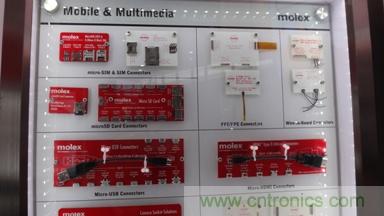 Molex MicroSIM、MicroSD、MicroUSB和MicroHDMI連接器