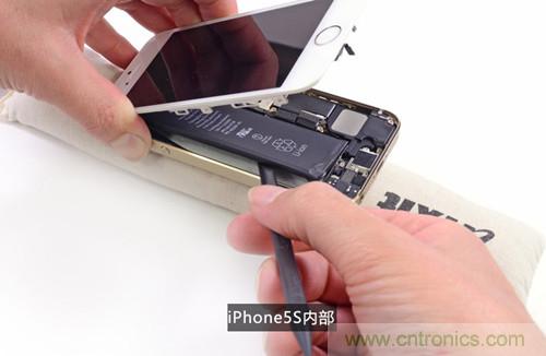 土豪金iPhone 5S拆解：內(nèi)部結(jié)構(gòu)升級(jí)，維修難度增加