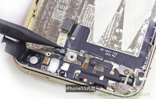 土豪金iPhone 5S拆解：內(nèi)部結(jié)構(gòu)升級(jí)，維修難度增加