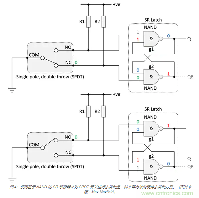 當(dāng)軟件去抖動不合適時，如何實現(xiàn)開關(guān)和繼電器硬件去抖動？