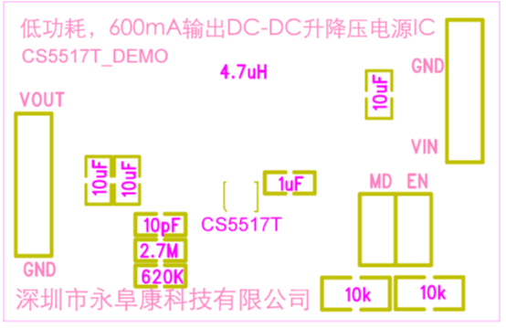 如何運(yùn)用升降壓芯片CS5517實(shí)現(xiàn)鋰電池穩(wěn)定輸出3.3V/3.6V（1.2-5V）的電壓？