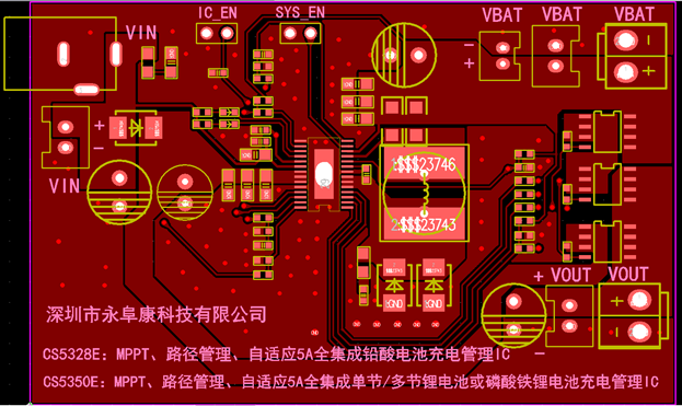 CS5350/CS5328 太陽(yáng)能板供電鉛酸蓄電池、磷酸鐵鋰電池、鋰電池充電管理IC系列